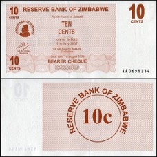 Zimbabwe P-35 Fe 10 Cents 2006