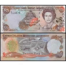 Cayman Islands Ilhas Caimã P-36a Fe 25 Dollars 2006 Rainha