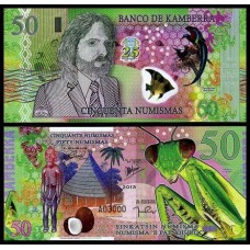 Kamberra Camberra 50 Numismas 2013 Fe Louva-Deus Polímero Fantasia