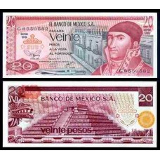 México P-64d.2 Fe 20 Pesos 1977