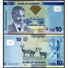 Namíbia P-11a Fe 10 Namibia Dollars 2012 Sam Nujoma