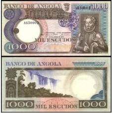 Angola P-108a Fe 1.000 Escudos 1973 Camões