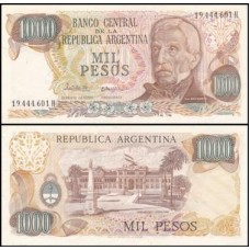 Argentina P-304c.3 Fe 1.000 Pesos ND (1982) Letra H San Martín