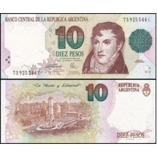 Argentina P-342b.1 Fe 10 Pesos Convertibles ND (1994)