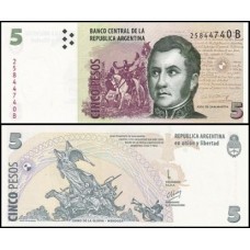 Argentina P-347a.4 Fe 5 Pesos Convertibles ND (2000)