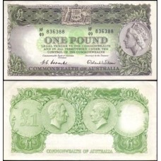 Austrália P-30 Sob 1 Pound 1953 Rainha