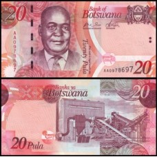 Botswana Botsuana P-31a Fe 20 Pula 2009