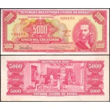 Brasil C-110 Sob 5.000 Cruzeiros 1965 Tiradentes