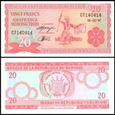 Burundi P-27d.1 Fe 20 Francs 1997