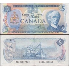 Canadá P-92a Mbc/S 5 Dollars 1979 Sir Henri Laurier