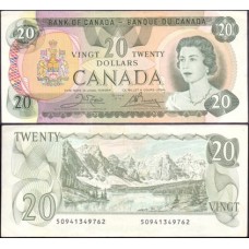 Canadá P-93b Sob 20 Dollars 1979 Rainha