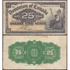 Canadá P-9b Mbc 25 Cents 1900