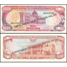 República Dominicana P-158as Fe 1.000 Pesos Oro 1996