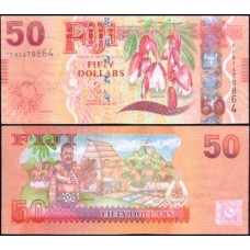 Fiji Ilhas Fiji P-118a Sob 50 Dollars 2012