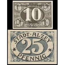 Germany Alemanha Alzey K-30a S/Fe 10, 25 Pfennig 1919