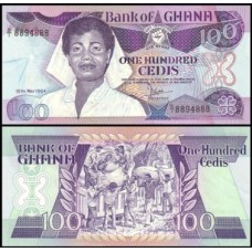 Ghana Gana P-26a.2 Fe 100 Cedis 1984