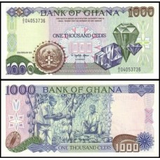 Ghana Gana P-29a Fe 1.000 Cedis 1991