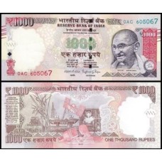 Índia P-107t Fe 1.000 Rupees 2016 Gandhi Letra R