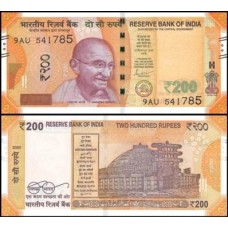 Índia P-113n Fe 200 Rupees 2020 Gandhi