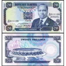 Kenya Quênia P-25d Fe 20 Shillings 1991