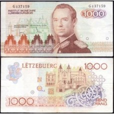 Luxembourg Luxemburgo P-59a Mbc 1.000 Francs 1985