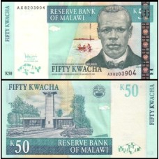 Malawi Malaui P-53a Fe 50 Kwacha 2005 John Chilembwe