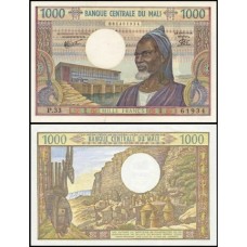 Mali P-13e Fe 1.000 Francs ND (1970)