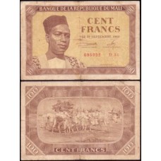 Mali P-2 Mbc 100 Francs 1960 Modibo Keïta