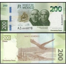 México P-131a Fe 200 Pesos 2019 Comemorativa