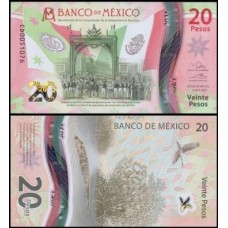 México P-132f.1 Fe 20 Pesos 2022 Comemorativa Polímero