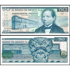 México P-73a Fe 50 Pesos 1981 Benito Juarez