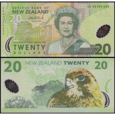 New Zealand Nova Zelândia P-187b.2 Fe 20 Dollars 2005 Rainha