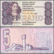 South Africa África do Sul P-119e Fe 5 Rand ND (1990) Jan Van Riebeeck