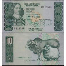 South Africa África do Sul P-120a Sob 10 Rand ND (1978) Jan Van Riebeeck