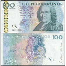 Sweden Suécia P-65a Fe 100 Kronor 2002 Carl von Linné