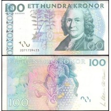 Sweden Suécia P-65a Mbc 100 Kronor 2002 Carl von Linné