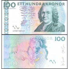 Sweden Suécia P-65b Fe 100 Kronor 1994 Carl von Linné