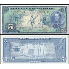 Venezuela P-49 Fe 5 Bolívares 1966 Comemorativa