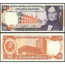 Venezuela P-65a Fe 50 Bolívares 1985 Andrés Bello