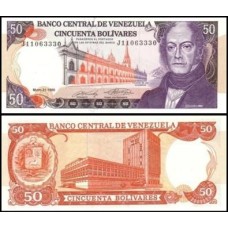 Venezuela P-72a Fe 50 Bolívares 1990 Andrés Bello